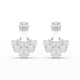 4.6 CT Lab Diamond Pear Cut Drop Earring